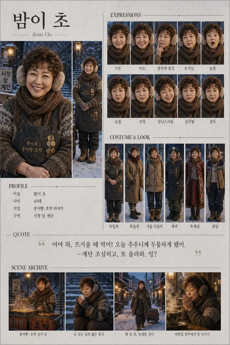 밤이 초 · 초상 모음