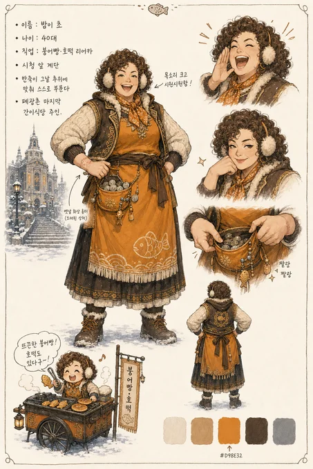밤이 초 · 캐릭터 일러스트