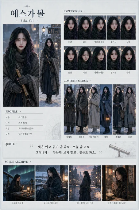 에스카 볼 · 초상 모음