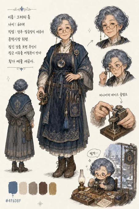 그레타 옴 · 캐릭터 일러스트