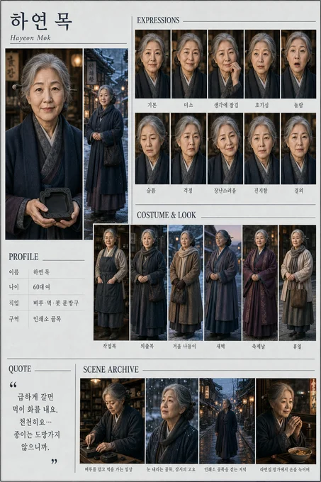 하연 목 · 초상 모음