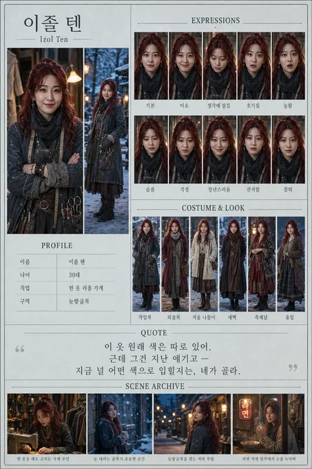 이졸 텐 · 초상 모음