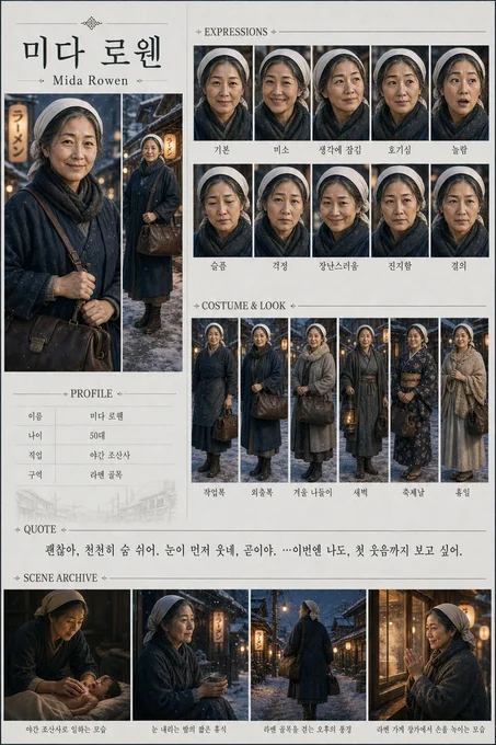 미다 로웬 · 초상 모음