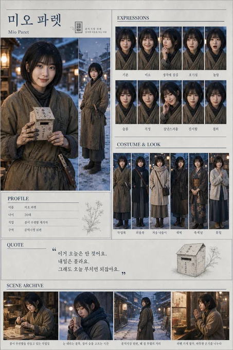 미오 파렛 · 초상 모음