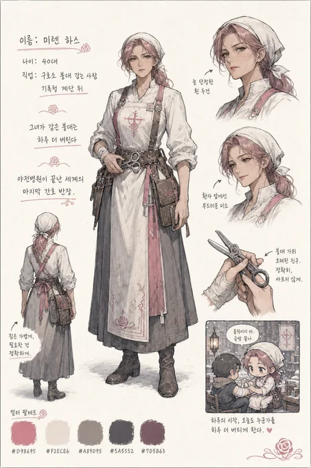 미렌 하스 · 캐릭터 일러스트