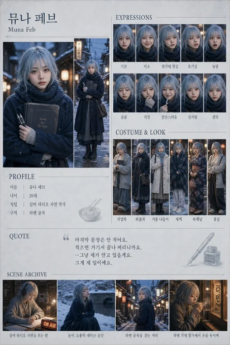 뮤나 페브 · 초상 모음