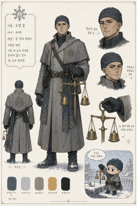 오델 감 · 캐릭터 일러스트