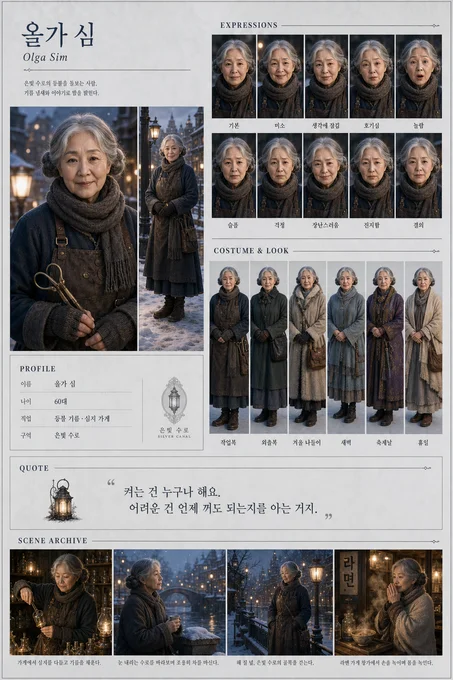 올가 심 · 초상 모음