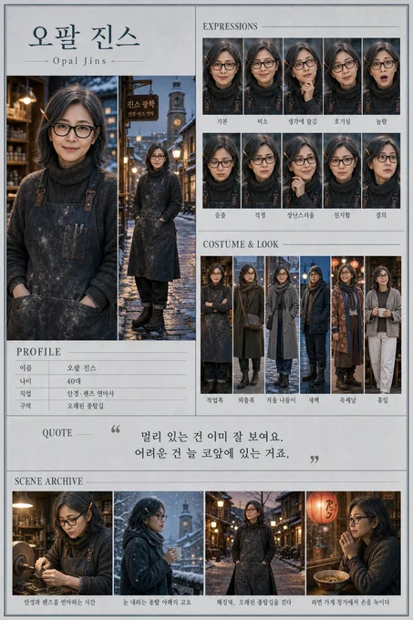 오팔 진스 · 초상 모음