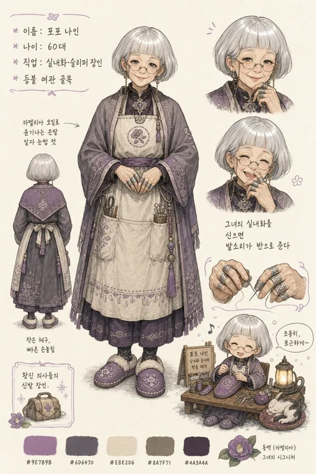 포포 나인 · 캐릭터 일러스트