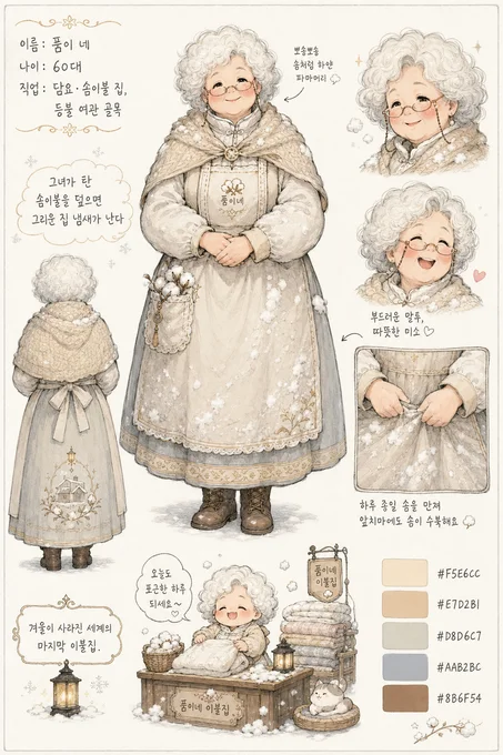품이 네 · 캐릭터 일러스트