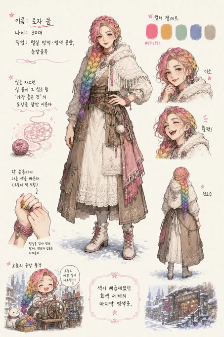 로자 큄 · 캐릭터 일러스트