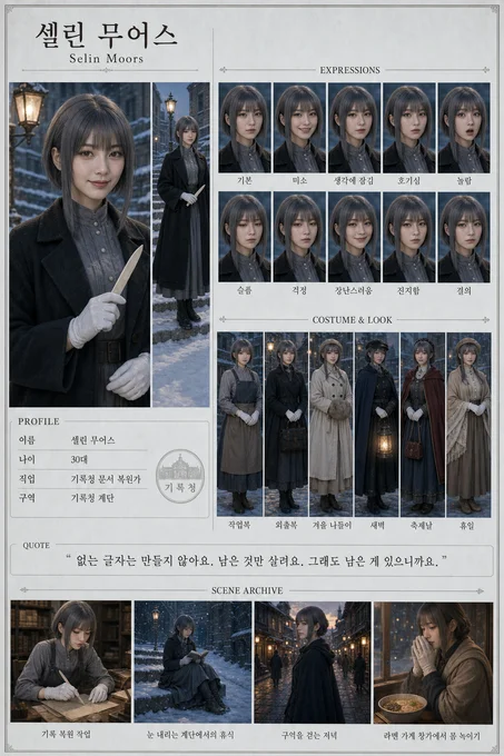 셀린 무어스 · 초상 모음