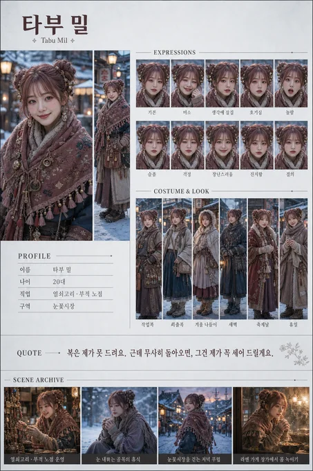 타부 밀 · 초상 모음