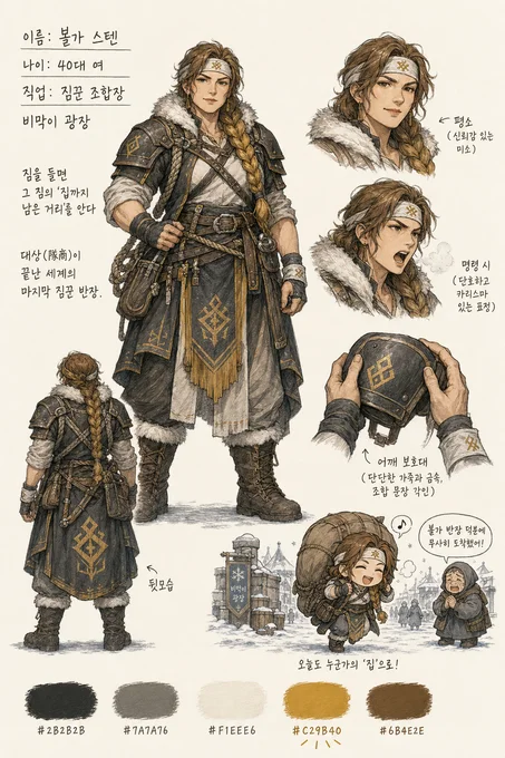 볼가 스텐 · 캐릭터 일러스트