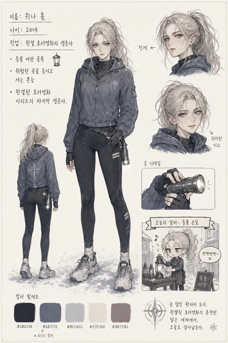 위나 홀 · 캐릭터 일러스트