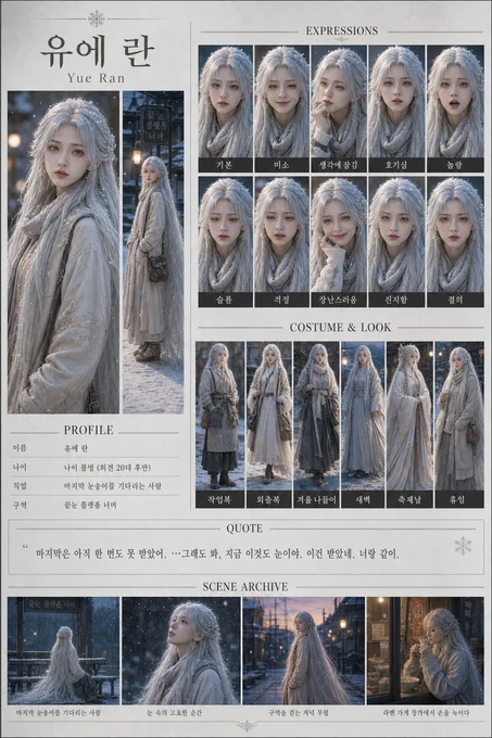 유에 란 · 초상 모음